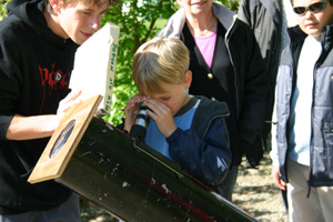 Famille et téléscope